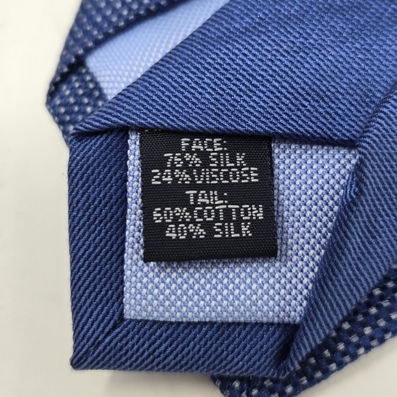 TOMMY HILFIGER NECKTIE LOT OF 2 SILK TIES BLUE POLKA DOT PINK FLAMINGO MEN OS - Picture 11 of 12